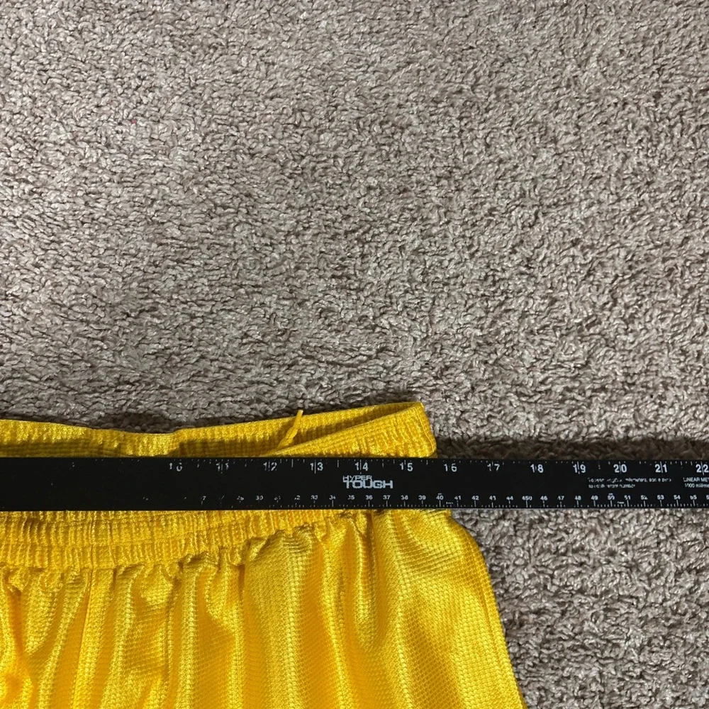 Nike Mens Basketball Shorts Yellow Dazzle Shimmer Athletic Drawstring Large
